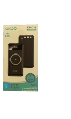 Wireless Power Bank with 4 cables