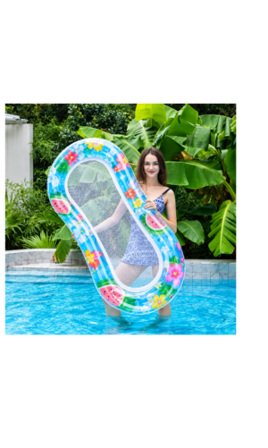 Inflatable Pool Mattress Clear with Net