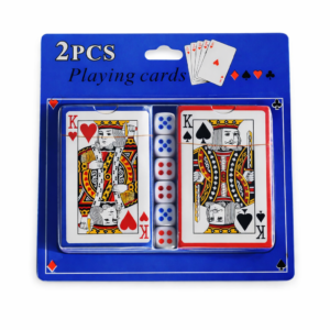 2Pcs Playing Cards with Dice