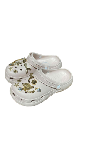 Women Crocs Gold Jibbitz