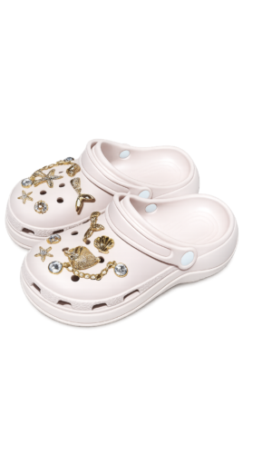 Women Crocs Gold Jibbitz