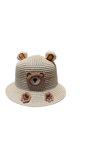 Alternative view of Kids beach hat with teddy bear