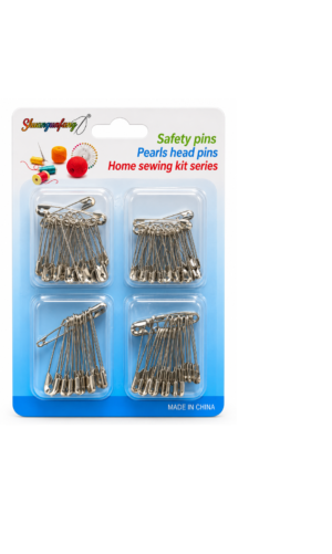 Safety pins- 4 sizes