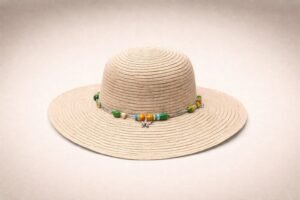 Woman beach hat with sea star