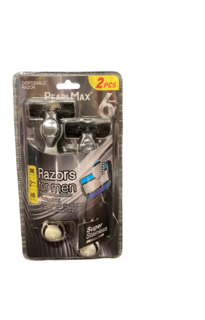 PearlMax- 2 disposable razors with 6 stainless steel blades