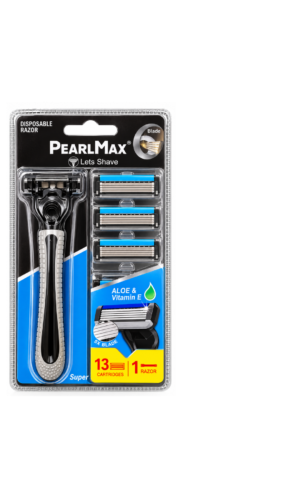 PearlMax- 6 Blade Disposable Razor set+ 13 refill