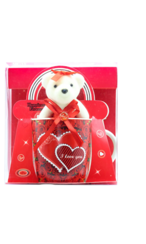 love cup with teddy bear