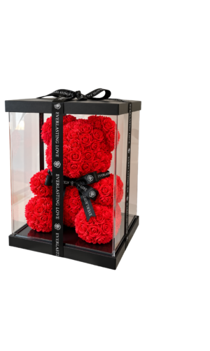 Artificial flower small teddy bear
