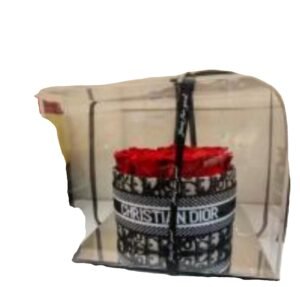 Christian Dior natural preserved flowers in a glass box