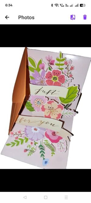 3D gift card flowers